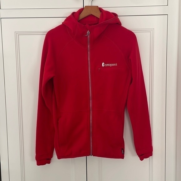 COTOPAXI RED FLEECE HOODED FULL-ZIP JACKET—GREAT! Warm /Comfortable! Like New-XS - Picture 1 of 11